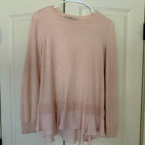 Loft Lightweight Soft Pink Sweater, Size Small